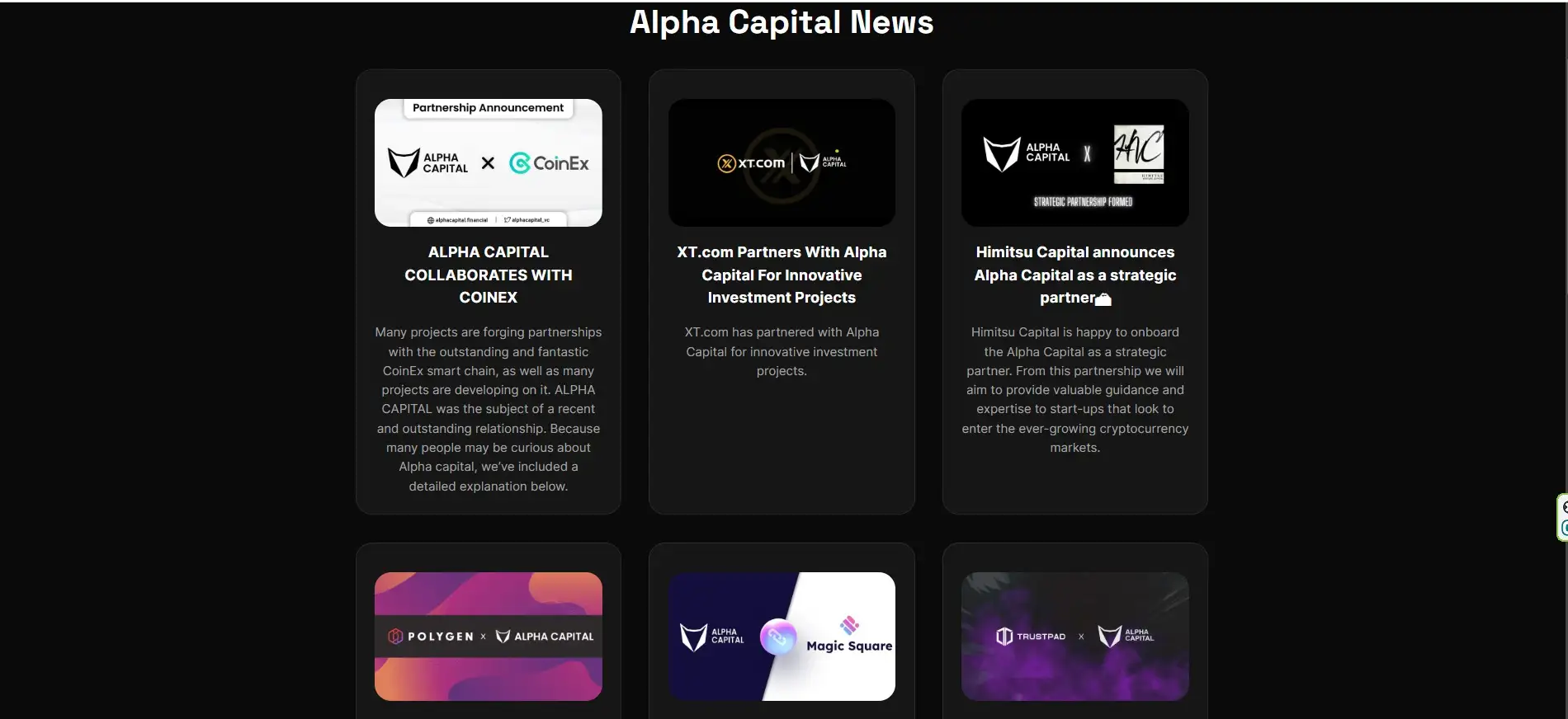 Alpha Capital Dashboard