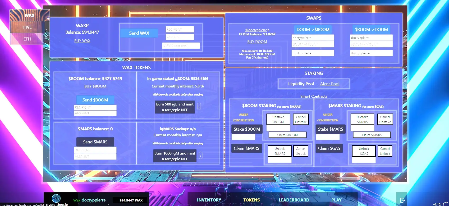 Crypto Shots Dashboard