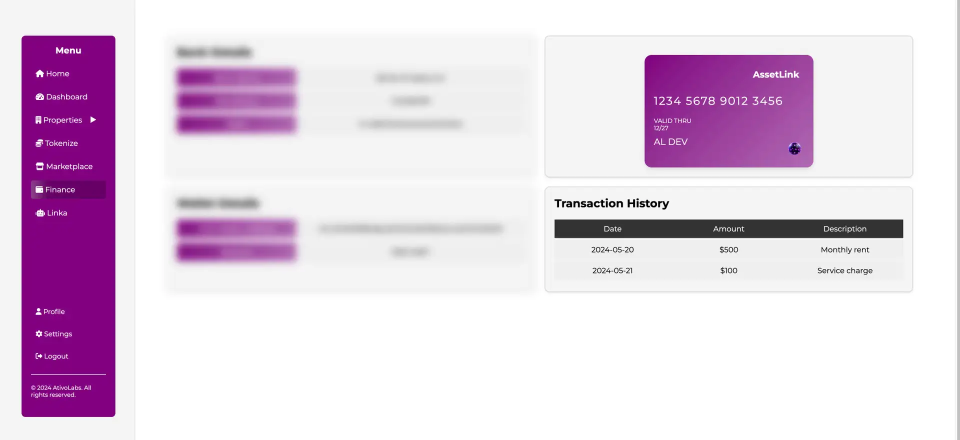 AssetLink Dashboard