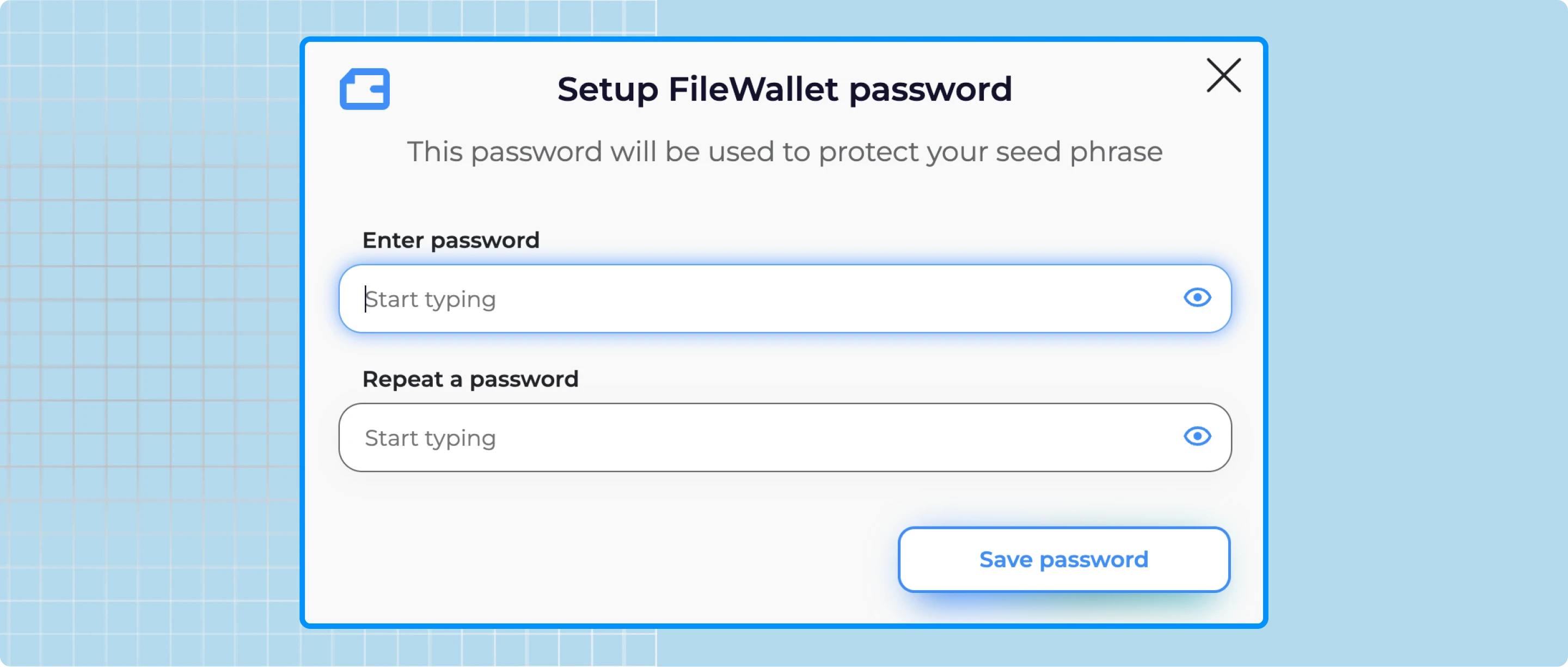 Create your password