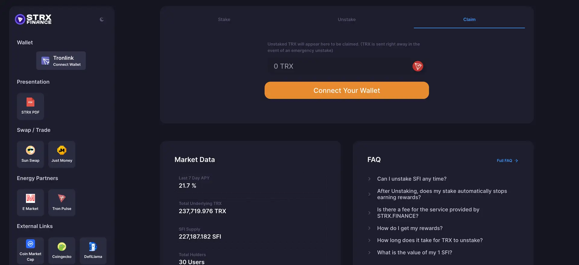 STRX FINANCE Login