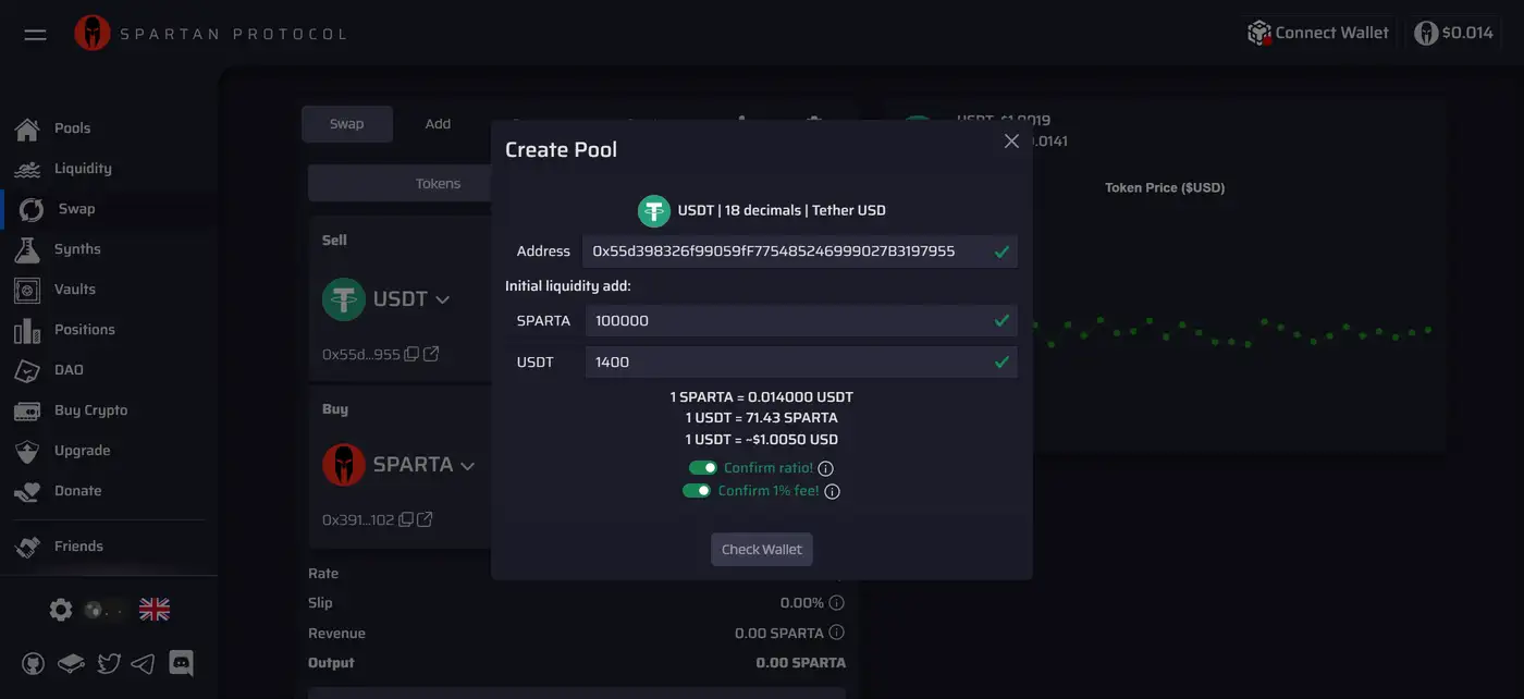 Spartan Protocol Dashboard